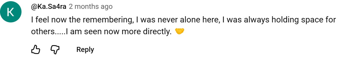 YouTube comment by @Ka.Sa4ra